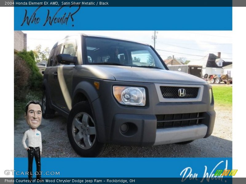 Satin Silver Metallic / Black 2004 Honda Element EX AWD