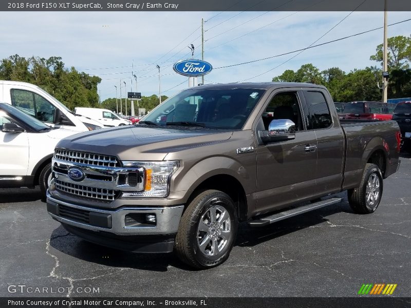 Stone Gray / Earth Gray 2018 Ford F150 XLT SuperCab