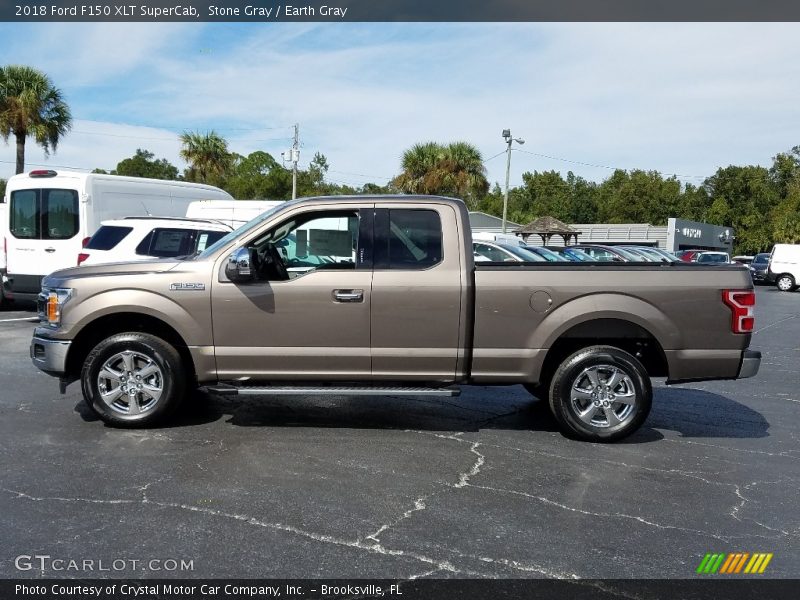Stone Gray / Earth Gray 2018 Ford F150 XLT SuperCab