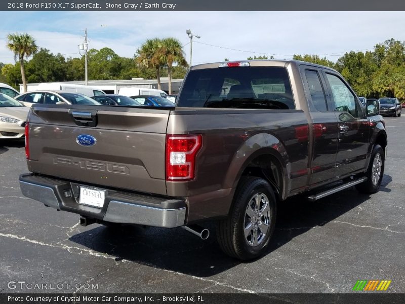 Stone Gray / Earth Gray 2018 Ford F150 XLT SuperCab