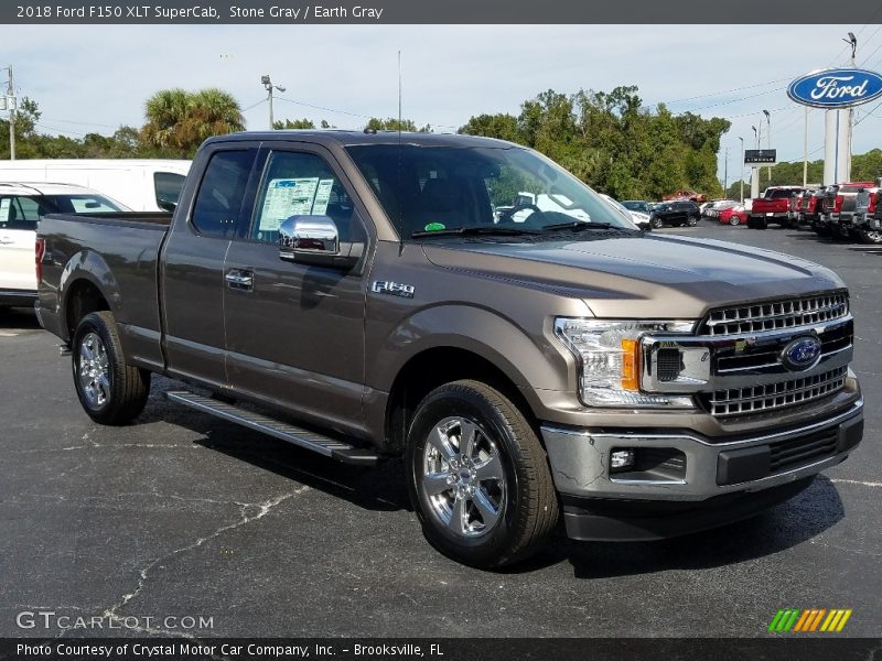 Stone Gray / Earth Gray 2018 Ford F150 XLT SuperCab