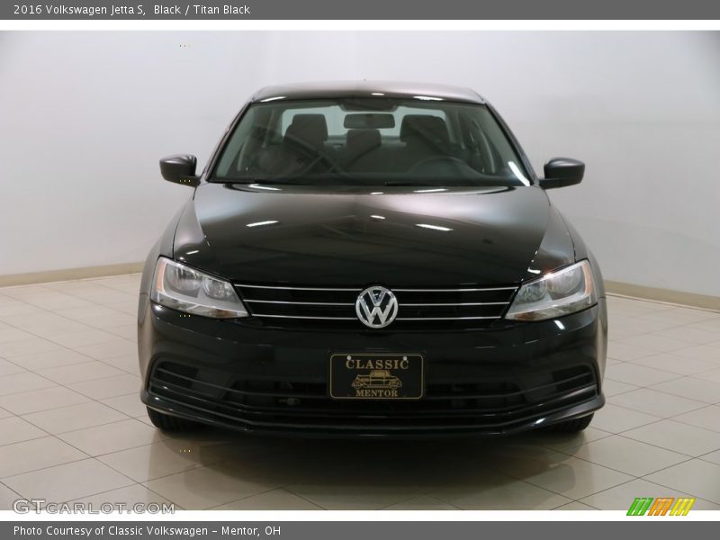 Black / Titan Black 2016 Volkswagen Jetta S