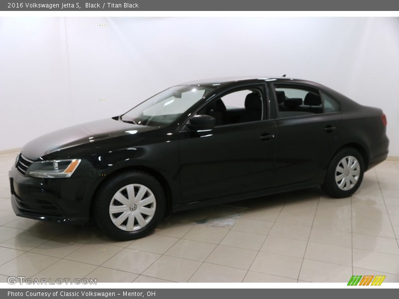 Black / Titan Black 2016 Volkswagen Jetta S