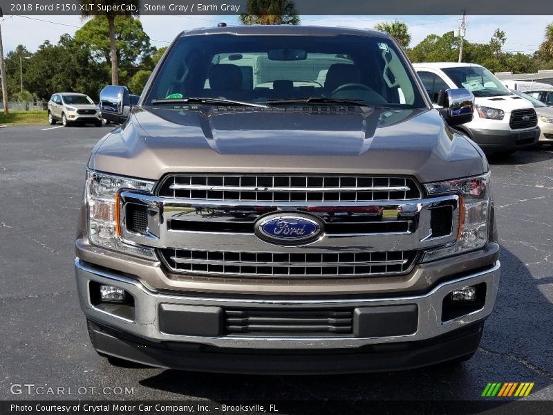Stone Gray / Earth Gray 2018 Ford F150 XLT SuperCab
