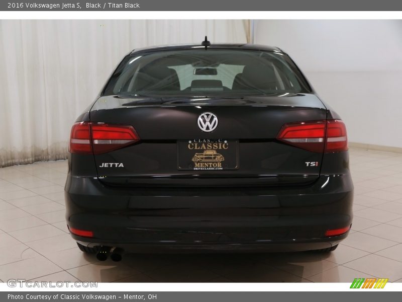 Black / Titan Black 2016 Volkswagen Jetta S