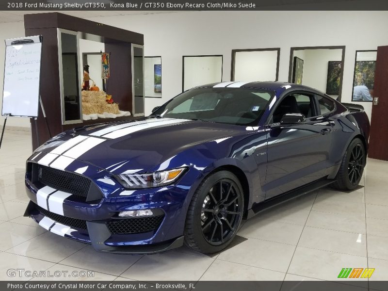 Kona Blue / GT350 Ebony Recaro Cloth/Miko Suede 2018 Ford Mustang Shelby GT350