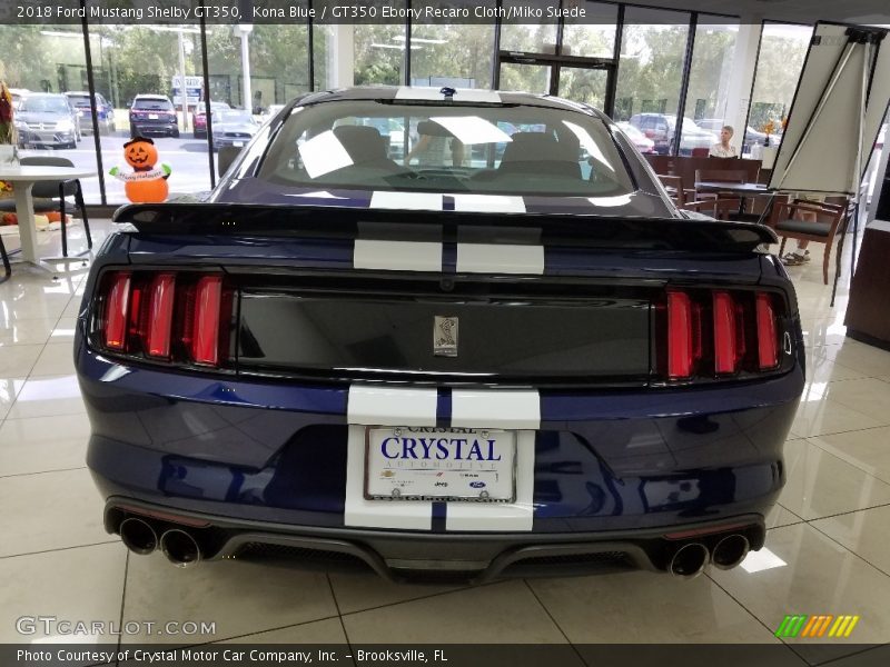 Kona Blue / GT350 Ebony Recaro Cloth/Miko Suede 2018 Ford Mustang Shelby GT350