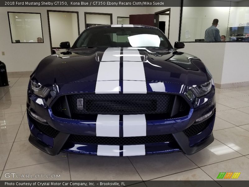 Kona Blue / GT350 Ebony Recaro Cloth/Miko Suede 2018 Ford Mustang Shelby GT350