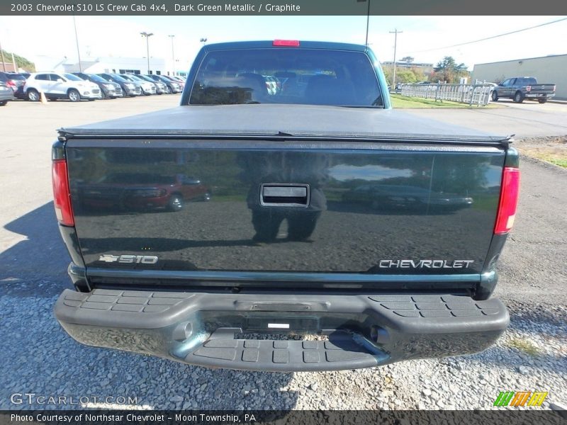 Dark Green Metallic / Graphite 2003 Chevrolet S10 LS Crew Cab 4x4