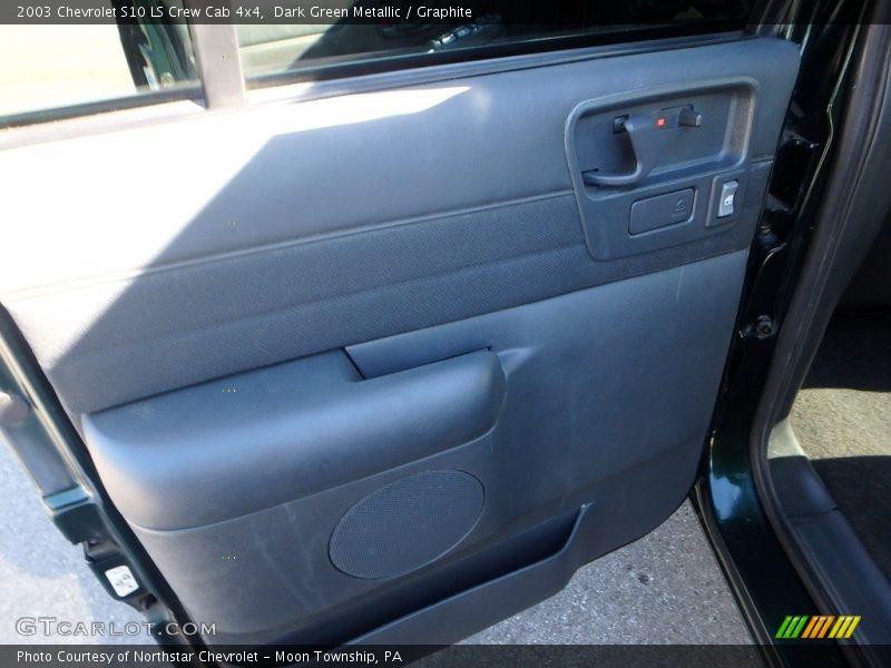 Dark Green Metallic / Graphite 2003 Chevrolet S10 LS Crew Cab 4x4