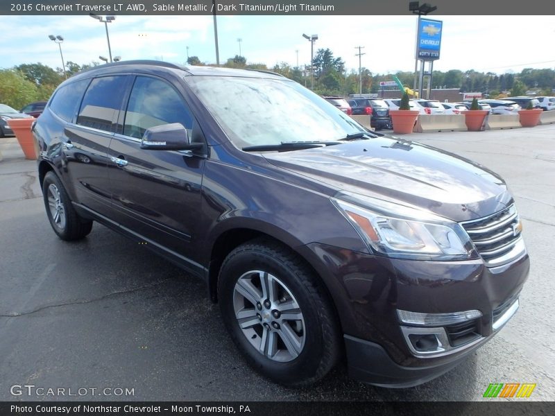 Sable Metallic / Dark Titanium/Light Titanium 2016 Chevrolet Traverse LT AWD