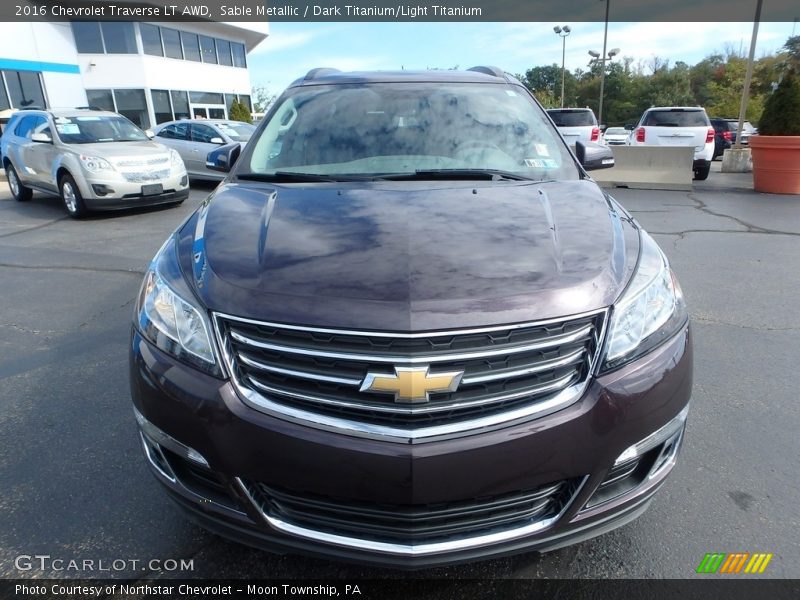 Sable Metallic / Dark Titanium/Light Titanium 2016 Chevrolet Traverse LT AWD