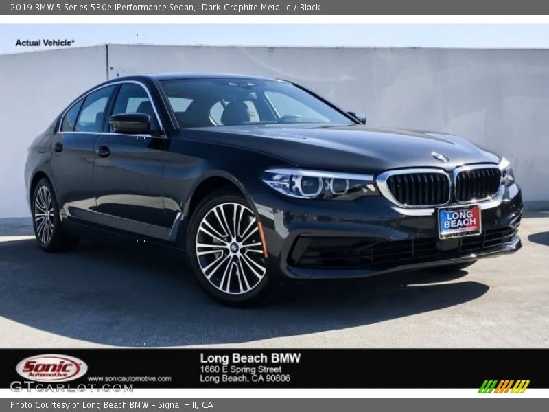 Dark Graphite Metallic / Black 2019 BMW 5 Series 530e iPerformance Sedan