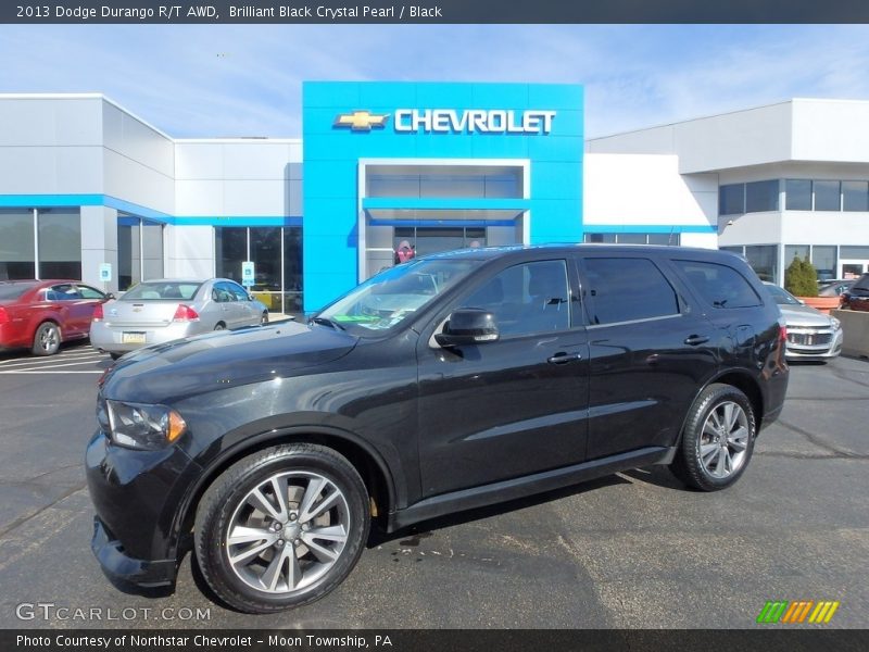 Brilliant Black Crystal Pearl / Black 2013 Dodge Durango R/T AWD