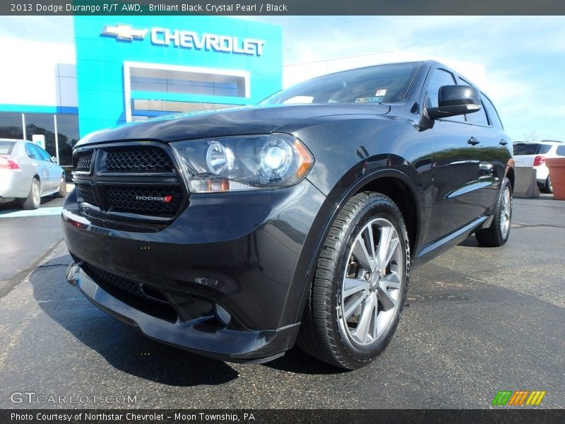 Brilliant Black Crystal Pearl / Black 2013 Dodge Durango R/T AWD