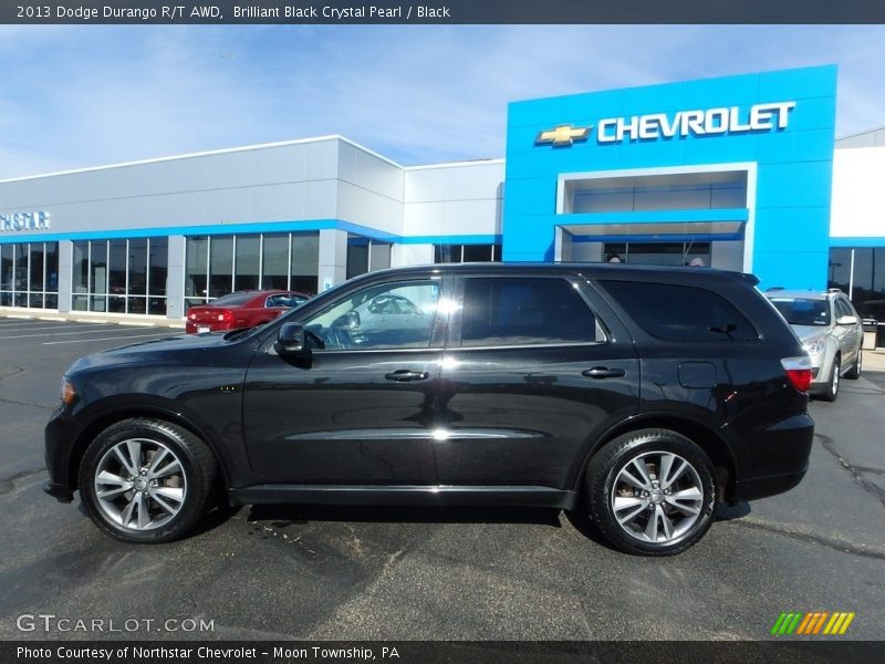 Brilliant Black Crystal Pearl / Black 2013 Dodge Durango R/T AWD