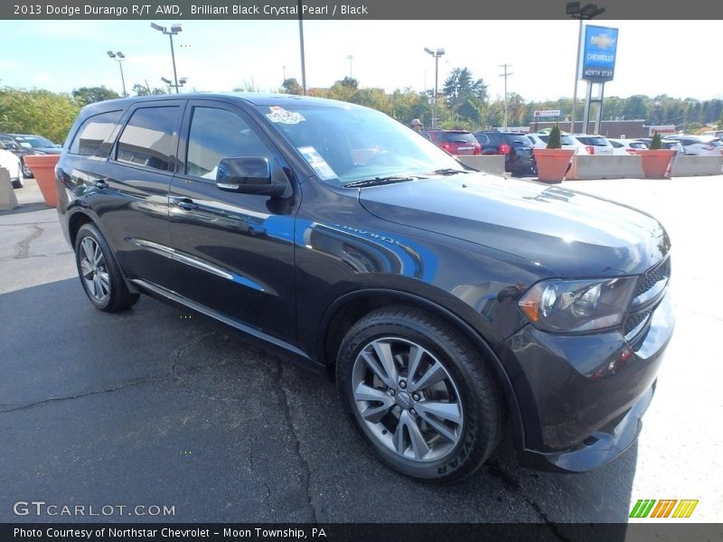 Brilliant Black Crystal Pearl / Black 2013 Dodge Durango R/T AWD