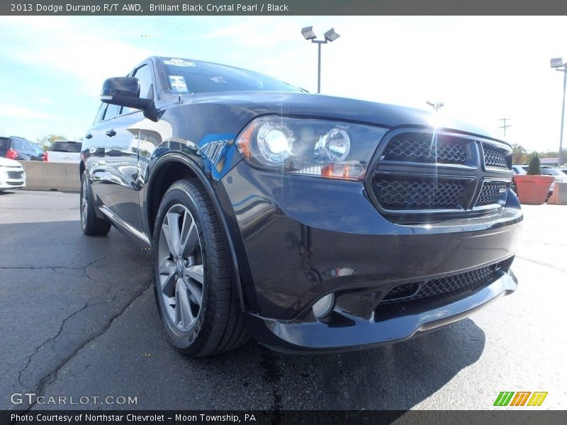 Brilliant Black Crystal Pearl / Black 2013 Dodge Durango R/T AWD