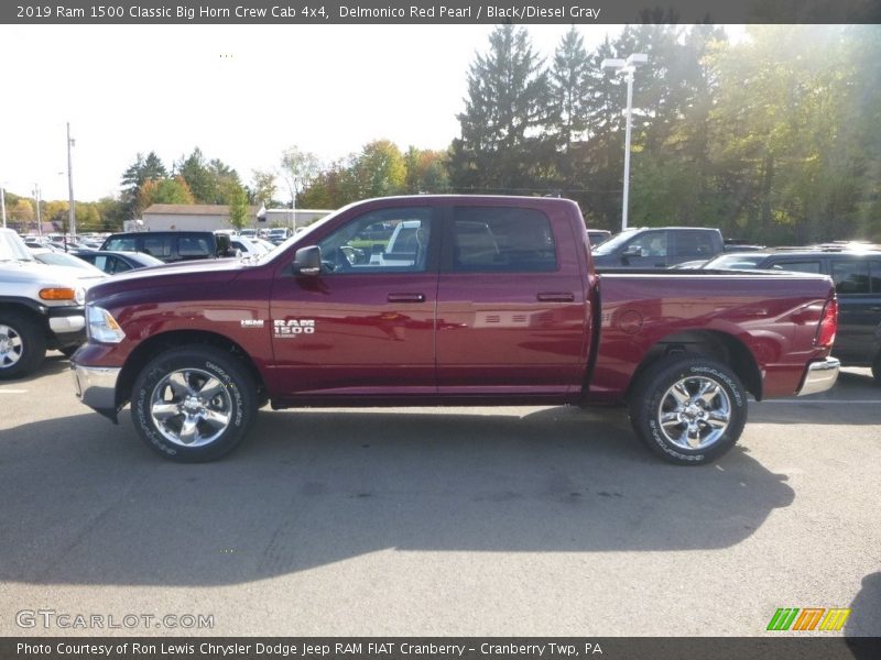 Delmonico Red Pearl / Black/Diesel Gray 2019 Ram 1500 Classic Big Horn Crew Cab 4x4
