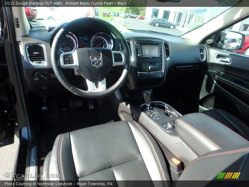 Brilliant Black Crystal Pearl / Black 2013 Dodge Durango R/T AWD