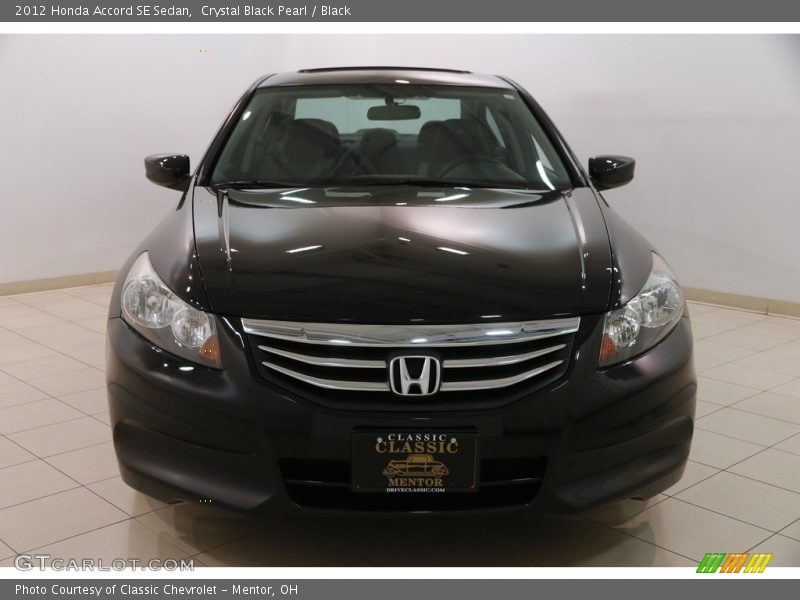 Crystal Black Pearl / Black 2012 Honda Accord SE Sedan