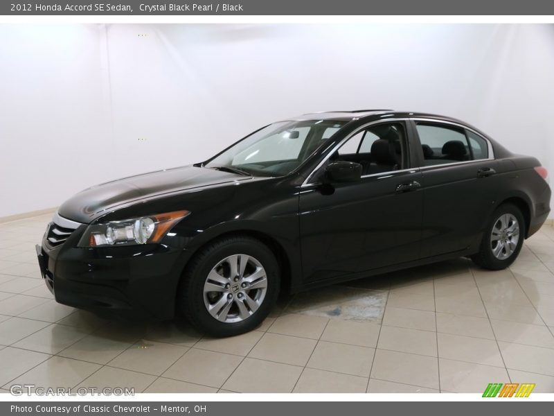 Crystal Black Pearl / Black 2012 Honda Accord SE Sedan