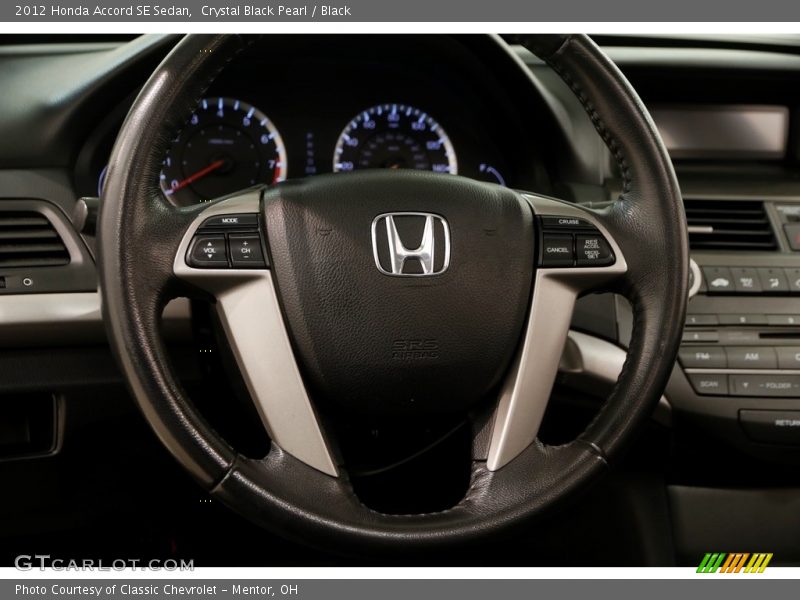 Crystal Black Pearl / Black 2012 Honda Accord SE Sedan