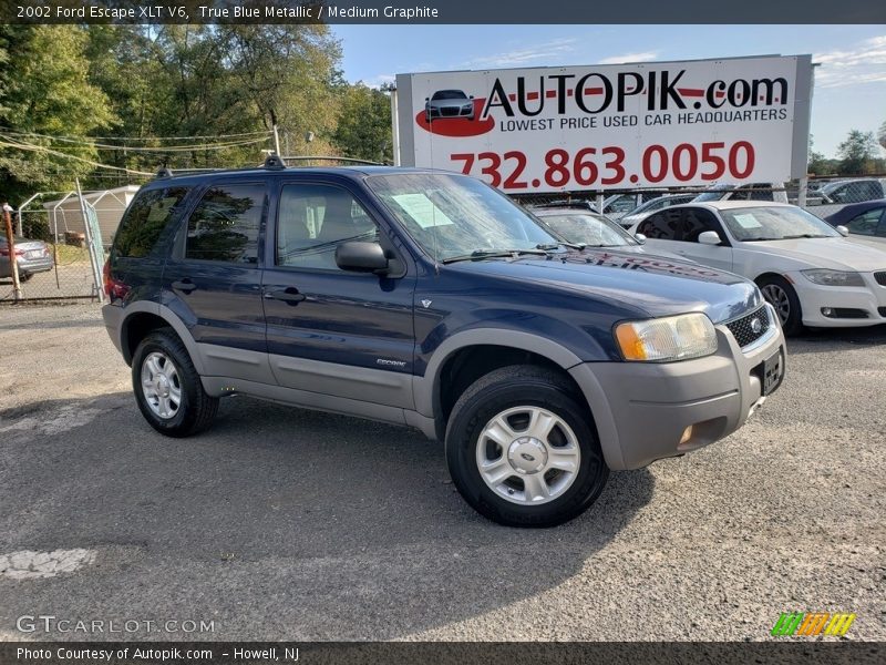 True Blue Metallic / Medium Graphite 2002 Ford Escape XLT V6