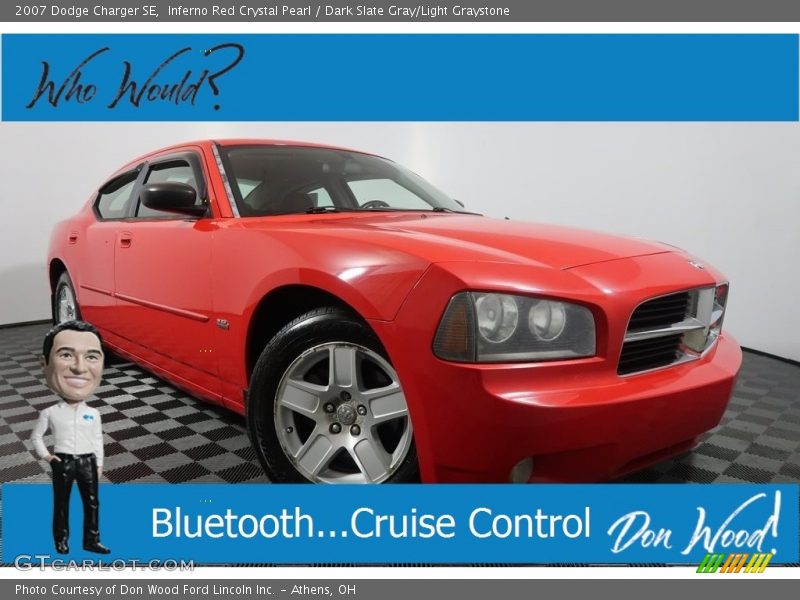 Inferno Red Crystal Pearl / Dark Slate Gray/Light Graystone 2007 Dodge Charger SE