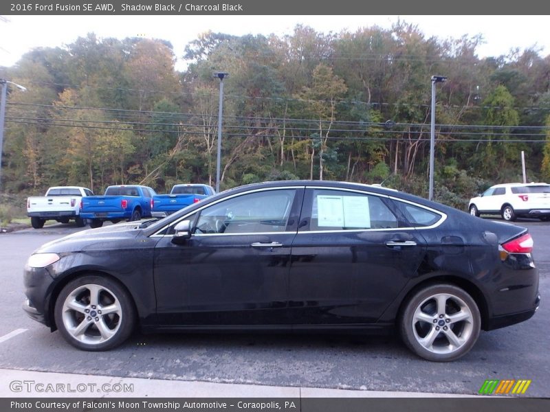 Shadow Black / Charcoal Black 2016 Ford Fusion SE AWD