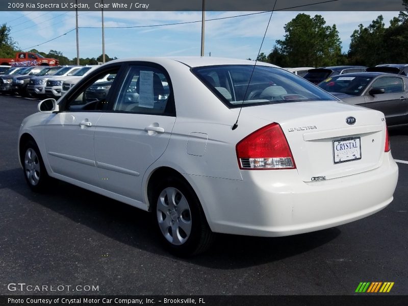 Clear White / Gray 2009 Kia Spectra LX Sedan