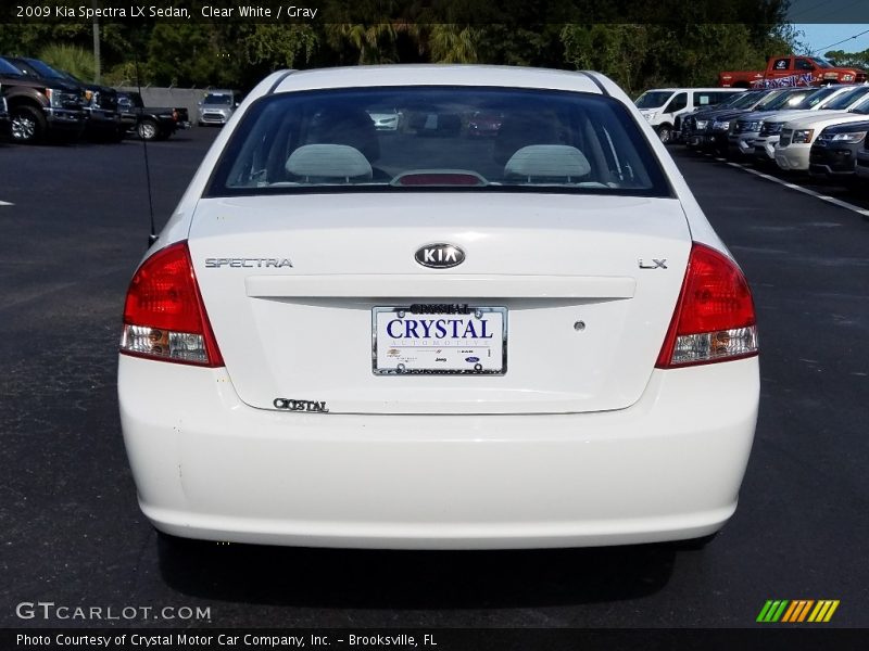 Clear White / Gray 2009 Kia Spectra LX Sedan