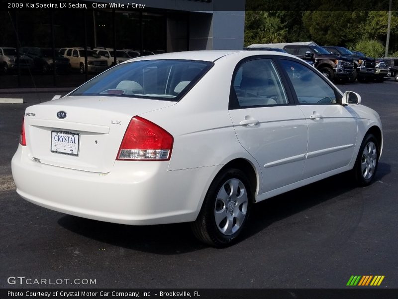 Clear White / Gray 2009 Kia Spectra LX Sedan