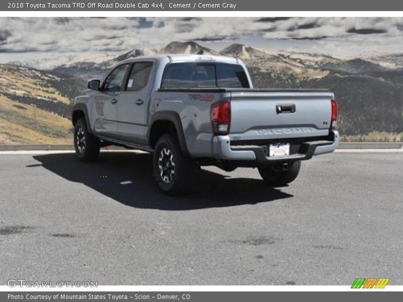 Cement / Cement Gray 2018 Toyota Tacoma TRD Off Road Double Cab 4x4