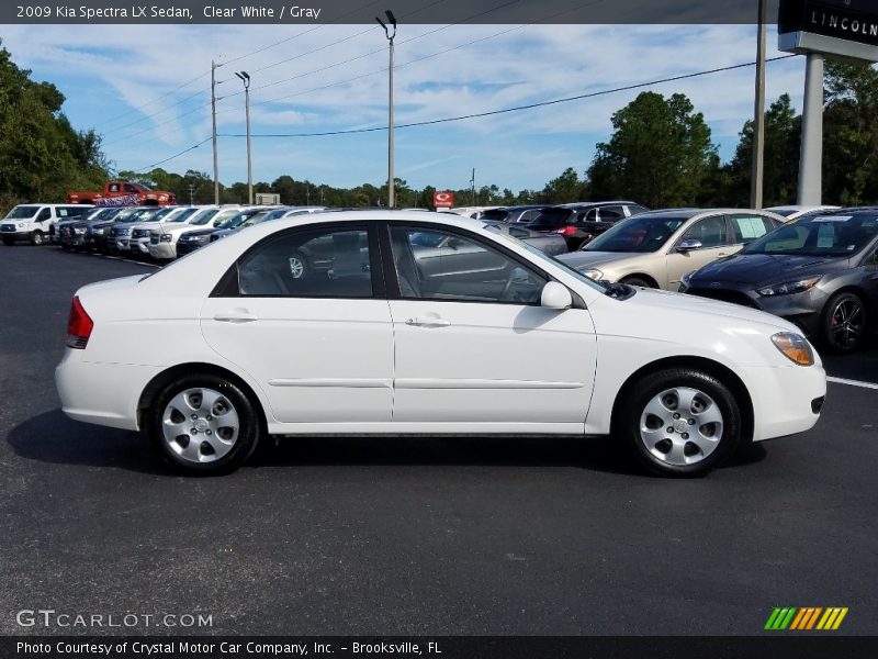 Clear White / Gray 2009 Kia Spectra LX Sedan