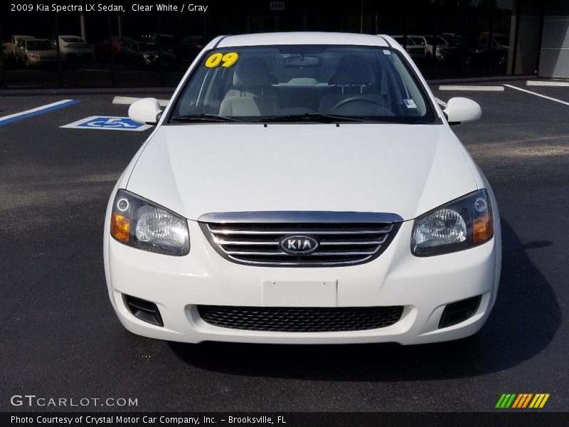 Clear White / Gray 2009 Kia Spectra LX Sedan