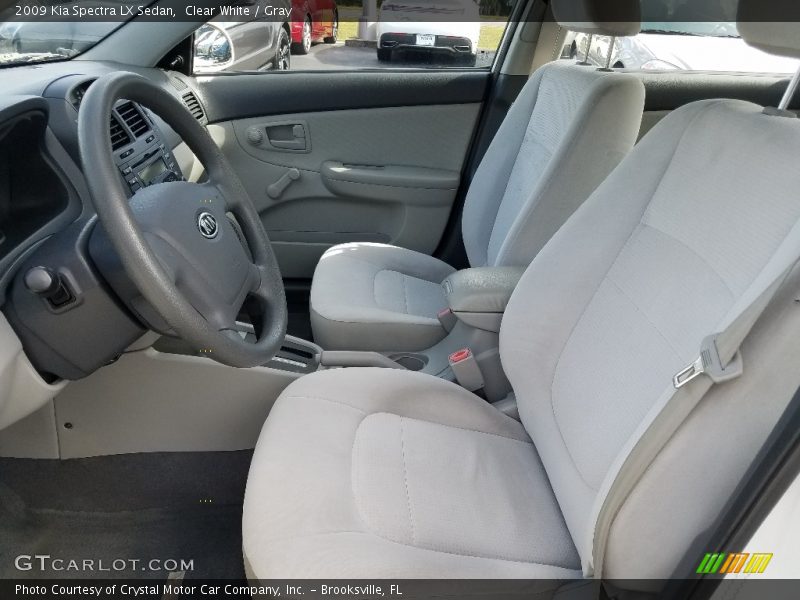 Clear White / Gray 2009 Kia Spectra LX Sedan