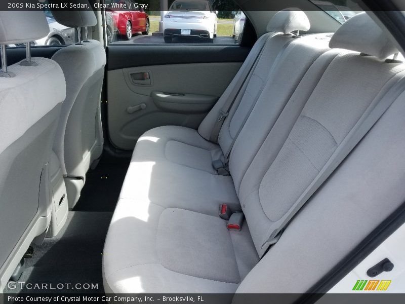 Clear White / Gray 2009 Kia Spectra LX Sedan