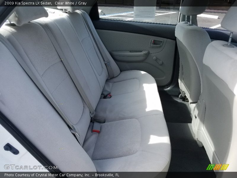 Clear White / Gray 2009 Kia Spectra LX Sedan