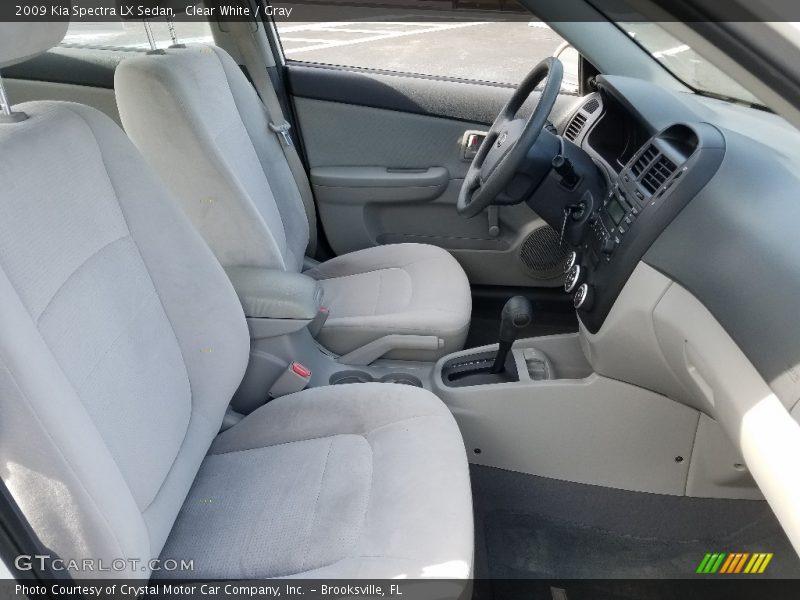 Clear White / Gray 2009 Kia Spectra LX Sedan
