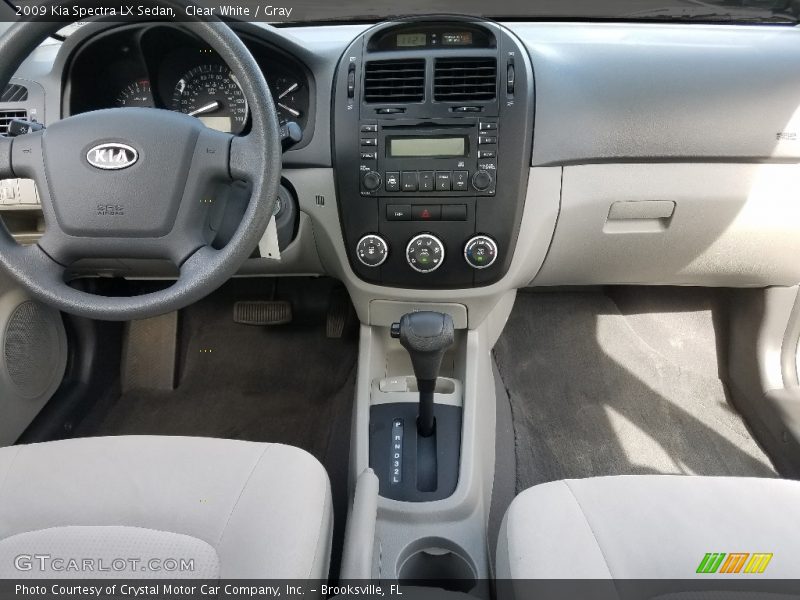 Clear White / Gray 2009 Kia Spectra LX Sedan