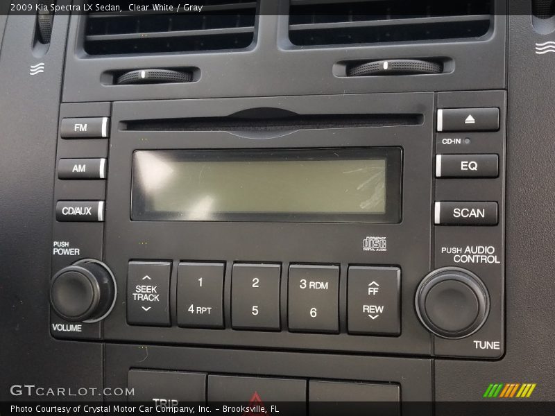 Clear White / Gray 2009 Kia Spectra LX Sedan