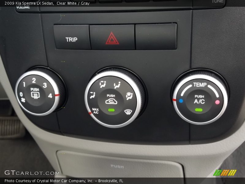 Clear White / Gray 2009 Kia Spectra LX Sedan