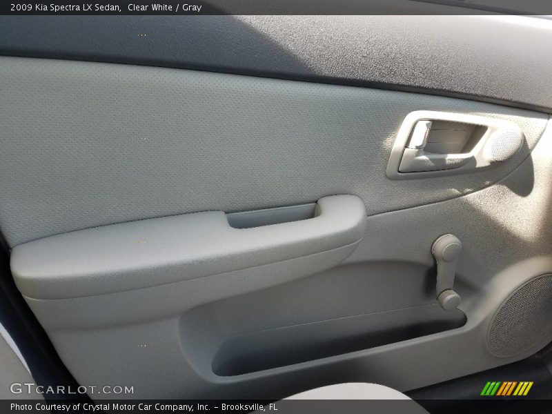 Clear White / Gray 2009 Kia Spectra LX Sedan