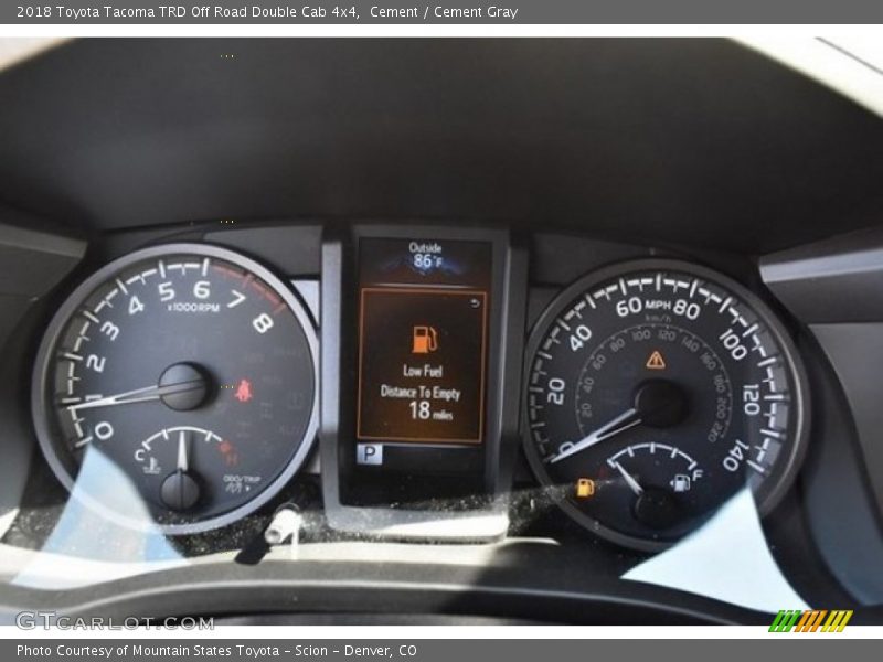 Cement / Cement Gray 2018 Toyota Tacoma TRD Off Road Double Cab 4x4