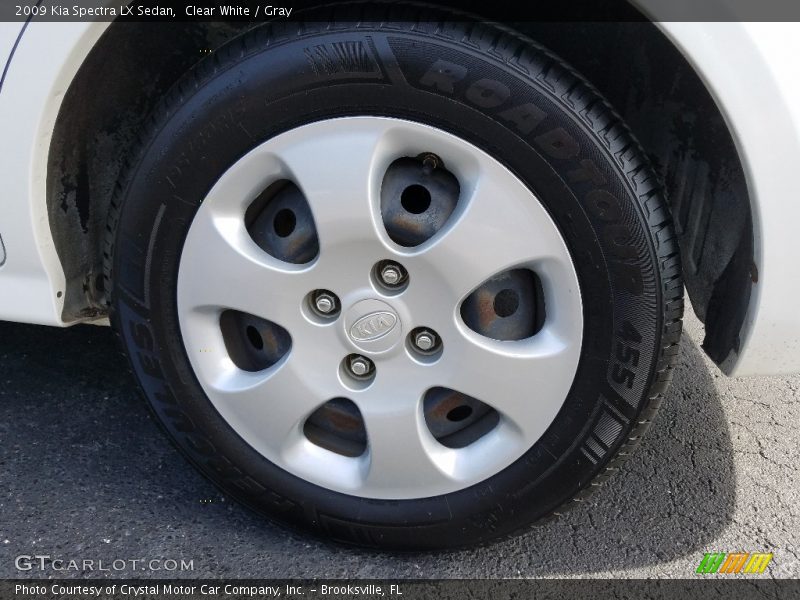 Clear White / Gray 2009 Kia Spectra LX Sedan