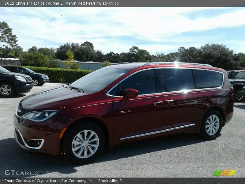 Velvet Red Pearl / Black/Alloy 2019 Chrysler Pacifica Touring L