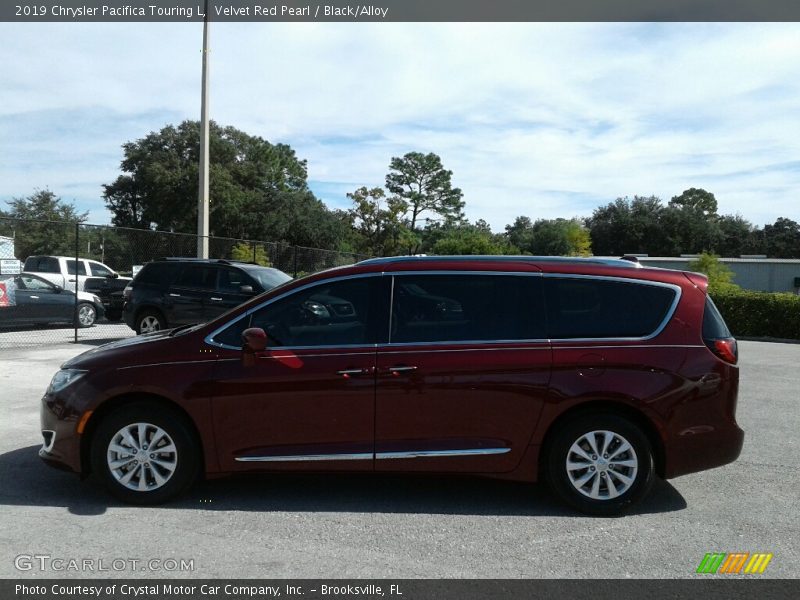 Velvet Red Pearl / Black/Alloy 2019 Chrysler Pacifica Touring L