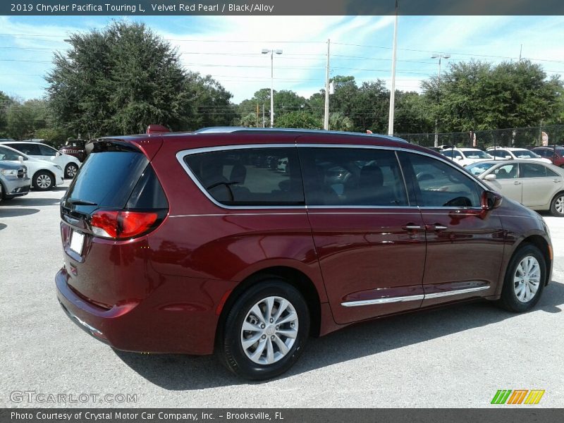 Velvet Red Pearl / Black/Alloy 2019 Chrysler Pacifica Touring L