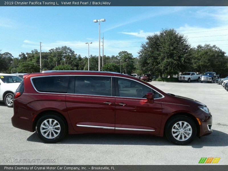 Velvet Red Pearl / Black/Alloy 2019 Chrysler Pacifica Touring L